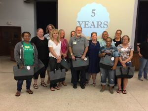 5-year employees at Blast Off 2018